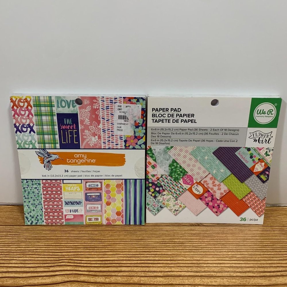 American Crafts Amy Tangerine We are memory 6 x 6 paper pads